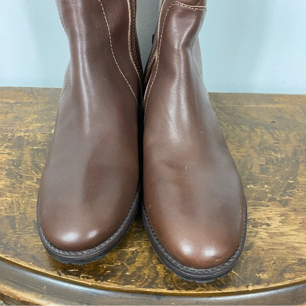 Talbots genuine leather high knee boots Sz 8.5